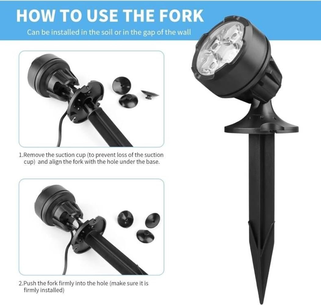 Pond Lights with Timer Color Changing Outdoor Spotlights Underwater Fountain Light Dimmable IP68 Waterproof Submersible LED Landscape Lighting with Spiked Stand (Set of 4)