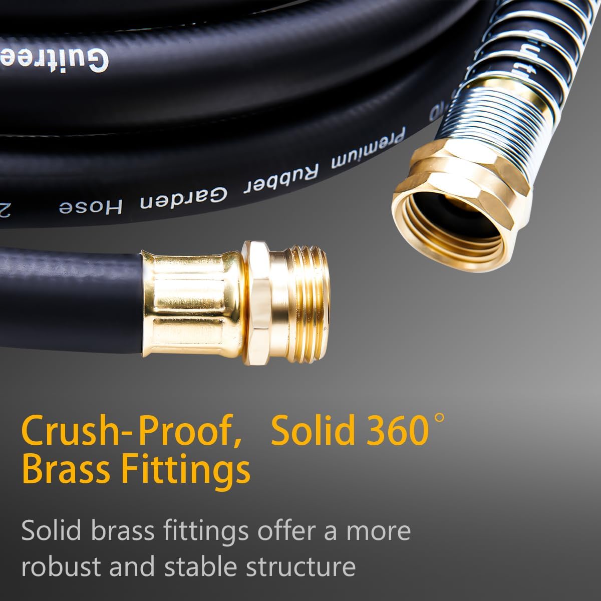 Leader Garden Hose 15ft x 3/4", Heavy Duty Short Water Hose, Female to Female Fittings, Five Layered Braiding for Durability, 1000PSI Burst, 300PSI Working (Black)